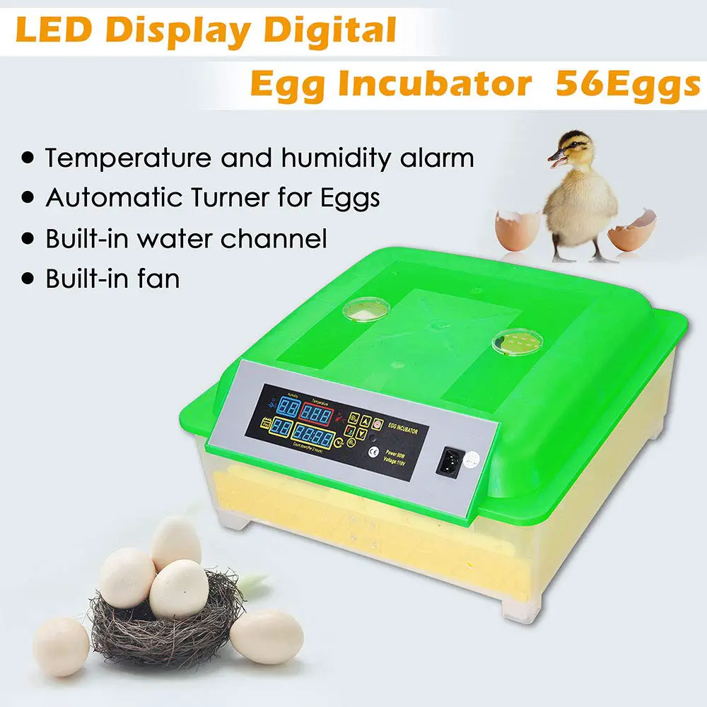 Yescom Digital 56 Egg Incubator Hatcher Temperature Control Automatic Turning with Built-in LED Candler
